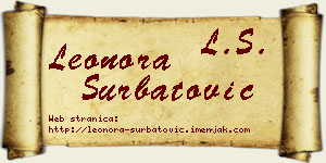 Leonora Šurbatović vizit kartica